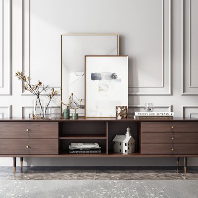 现代北欧现代实木简约电视柜