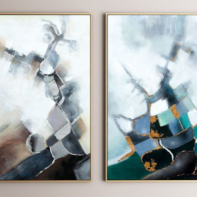北欧风格抽象油画
