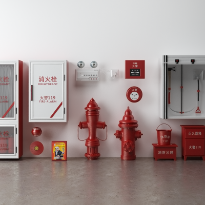 现代消防器材 灭火器 灭火箱 灭火器 消防器 消火栓