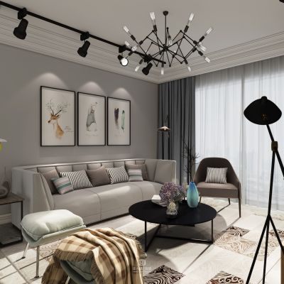 北欧客餐厅 沙发餐桌