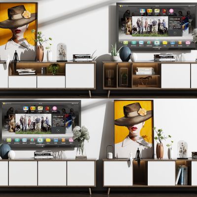 现代北欧电视柜组合