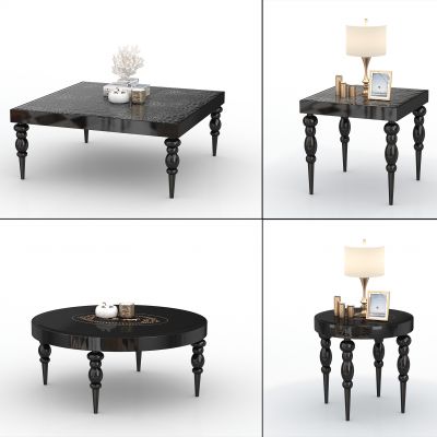 现代茶几方几圆几组合