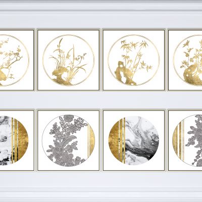 新中式挂画 新中式艺术组合画