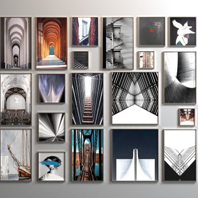 现代挂画组合 艺术挂画