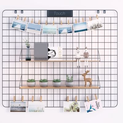 北欧铁艺墙饰 绿植 照片墙 装饰 挂件组合