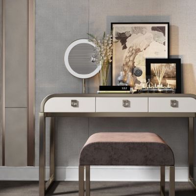 现代轻奢梳妆台凳子组合