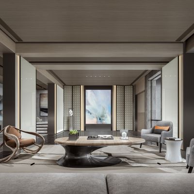 现代新中式美学客厅