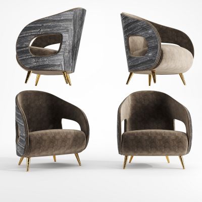 现代轻奢休闲椅组合