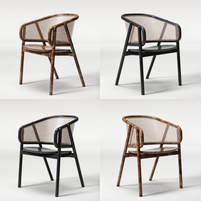现代藤条单椅