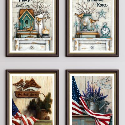 美式复古装饰画组合