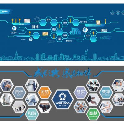 现代科技背景墙 文化墙 背景墙