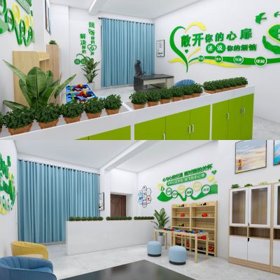 现代心理教室 宣泄教室 沙盘教室 宣泄室 沙盘室