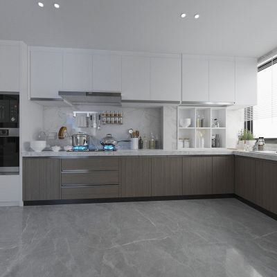 现代厨房，厨房用品，厨具，消毒柜，烤箱，燃气灶，水槽，碗架，调料瓶