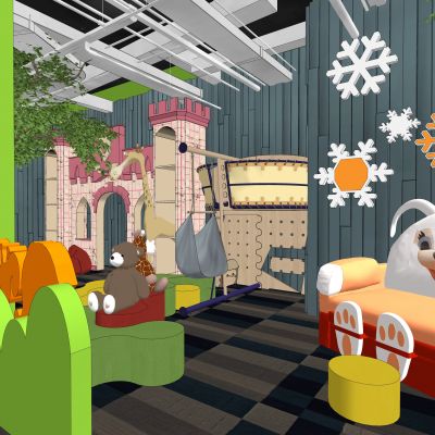 现代风幼儿园活动中心