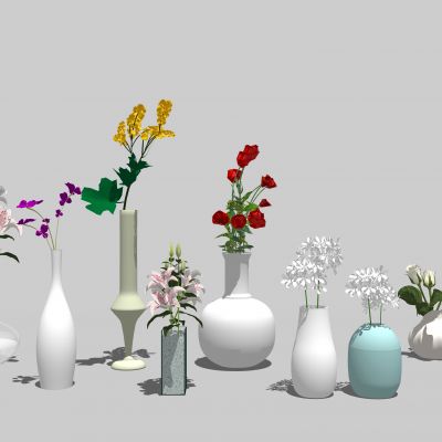 现代花瓶 盆栽 花卉 花艺