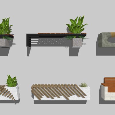 现代景观座椅 户外长凳长椅