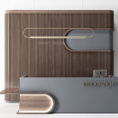 现代办公接待台_前台