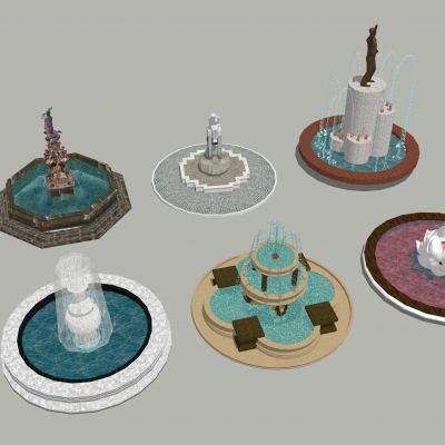 美式喷泉 水景 景观小品