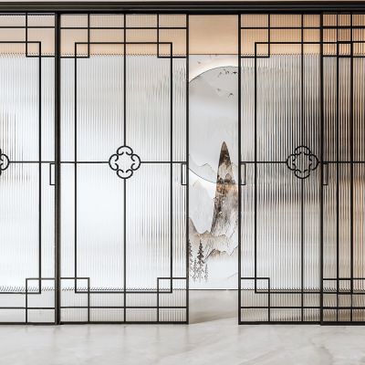 新中式长虹玻璃推拉门