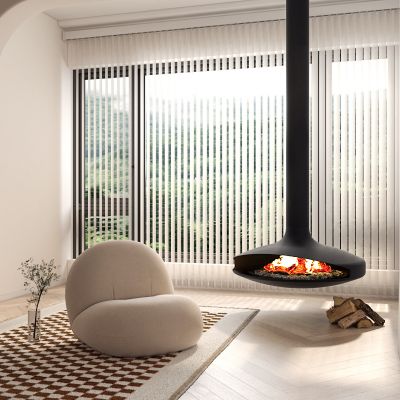 北欧壁炉 单人沙发