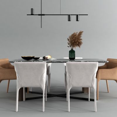 后现代餐桌椅 吊灯