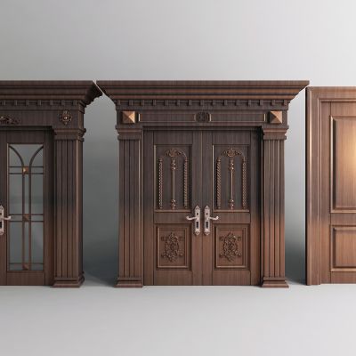 欧式实木平开门