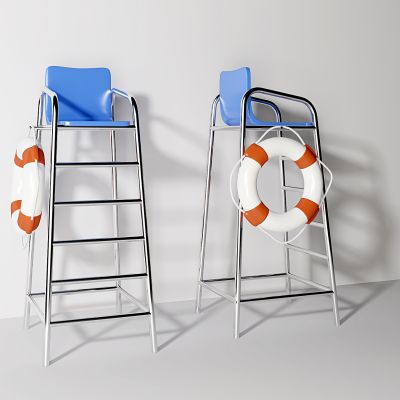 现代游泳馆救生椅救生圈