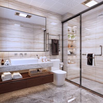 现代卫生间 浴室 淋浴房 洁具 马桶