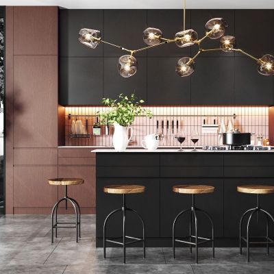 现代开放式厨房吧台