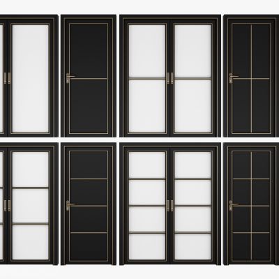 现代厨房滑门阳台滑门卧室单开门组合