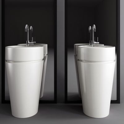 现代圆形洗手面盆