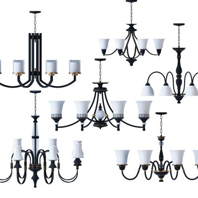 新中式吊灯组合