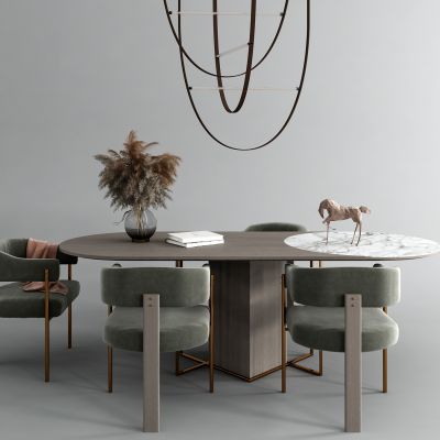 后现代餐桌椅组合