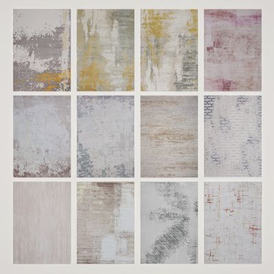 现代抽象地毯组合