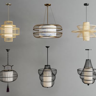 新中式竹编吊灯