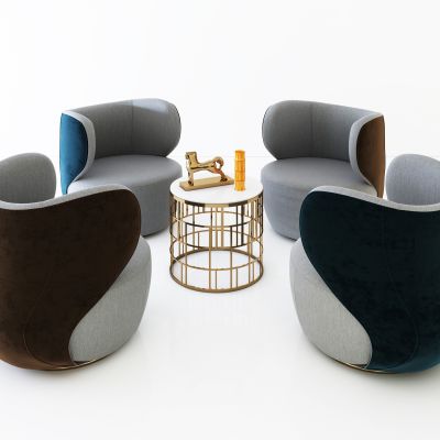 现代沙发 休闲椅 洽谈桌椅组合