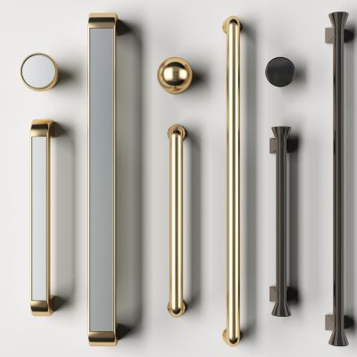 现代金属门把手门拉手组合