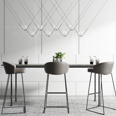 现代吧台椅 吊灯 饰品