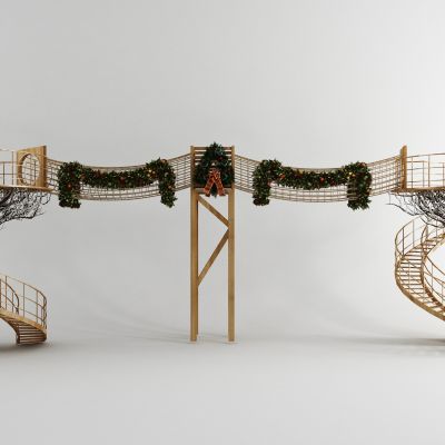 现代游乐设施  树干 滑梯