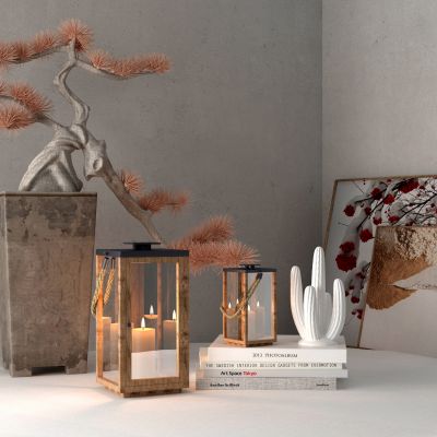 新中式盆景地灯摆件