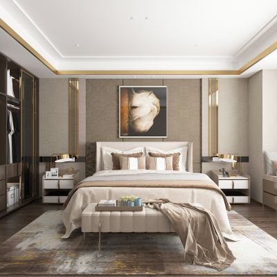 现代轻奢主卧室