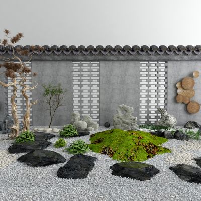 新中式围墙 景观