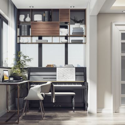 现代钢琴书房