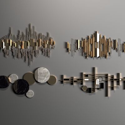 现代金属墙饰挂件组合