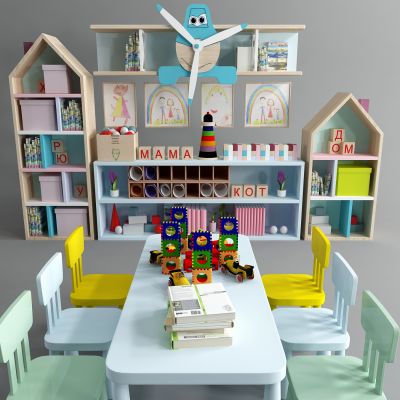 现代儿童装饰架