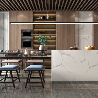 新中式办公休闲茶室 吧台 桌椅