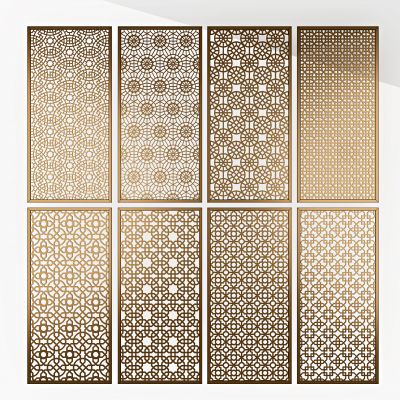 新中式，屏风隔断花格