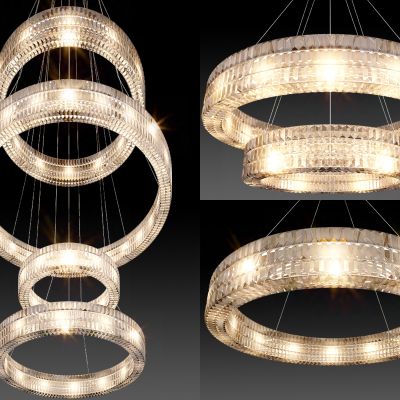 现代环形水晶吊灯组合