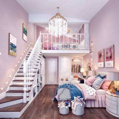 北欧儿童房 女儿房