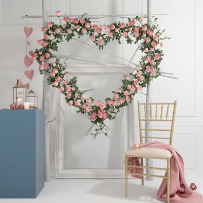 现代婚庆婚礼花艺爱心墙饰挂件美陈